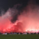 BAKLJADA DELIJE NAVIJACI na prvenstvenoj utakmici izmedju Partizana i Crvene zvezde, na stadionu JNA. Beograd, 20.12.2023. foto: MN Press / Ivica Veselinov Fudbal, 171. derbi, Partizan, Crvena zvezda,