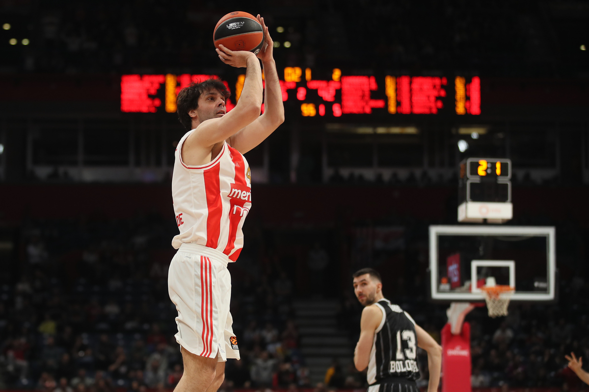 kosarkas Crvene Zvezde na utakmici Evrolige protiv Virtusa u hali Beogradska Stark Arena, Beograd 22.03.2024. godine Foto: Ivica Veselinov / MN PRESS KOSARKA, BASKETBALL, EVROLIGA, EUROLEAGUE, CRVENA ZVEZDA, VIRTUS