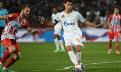 , fudbaler Crvene zvezde, na prijateljskoj utakmici protiv Zenita, na stadionu Rajko Mitic. Beograd, 23.03.2024. foto: Nebojsa Parausic Fudbal, Crvena zvezda, Zenit