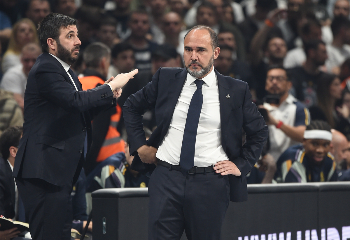 Trener Real Madrida na utakmici Evrolige protiv Partizana u hali Stark Beogradska arena, Beograd 21.03.2024. godine Foto: Marko Metlas Kosarka, Partizan, Evroliga, Real Madrid