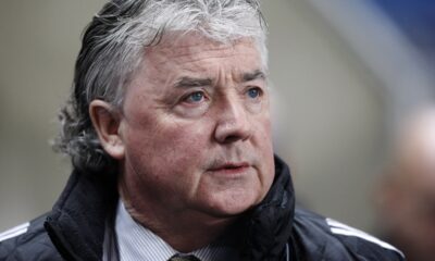 FILE - Newcastle's manager Joe Kinnear is seen before his team's 2-1 loss at Manchester City in their English Premier League soccer match at The City of Manchester Stadium, in Manchester, England, Wednesday, Jan. 28, 2009. Kinnear, who won the FA Cup, League Cup and UEFA Cup as a player with Tottenham and went on to manage Wimbledon and Newcastle, has died at age 77. Kinnear's death was announced on Sunday, April 7, 2024, by his family. (AP Photo/Jon Super, File)