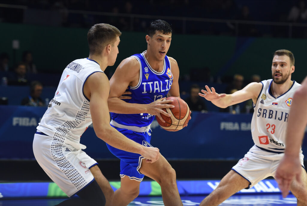 SIMONE FONTECCHIO Simone Fontekio, kosarkas Italije, na utakmici FIBA Svetskog prvenstva protiv Srbije, u Araneta Coliseum. Manila, 01.09.2023. photo: Nebojsa Parausic / MN press photo Kosarka, FIBA, World Cup, Srbija, Italija