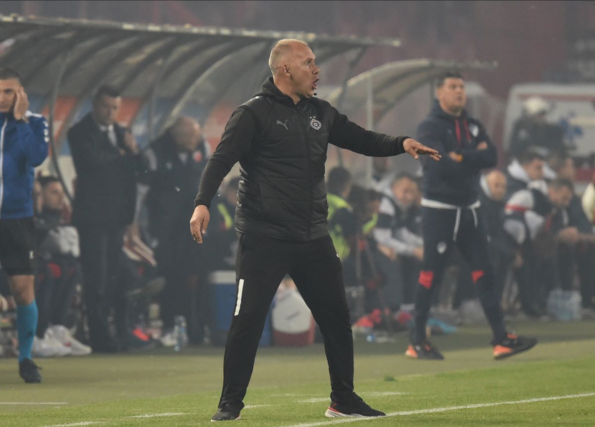 , fudbaler Partizana, na prvenstvenoj utakmici protiv Crvene zvezde, na stadionu Rajko Mitic. Beograd, 20.04.2024. foto: Nebojsa Parausic Fudbal, Crvena zvezda, Partizan