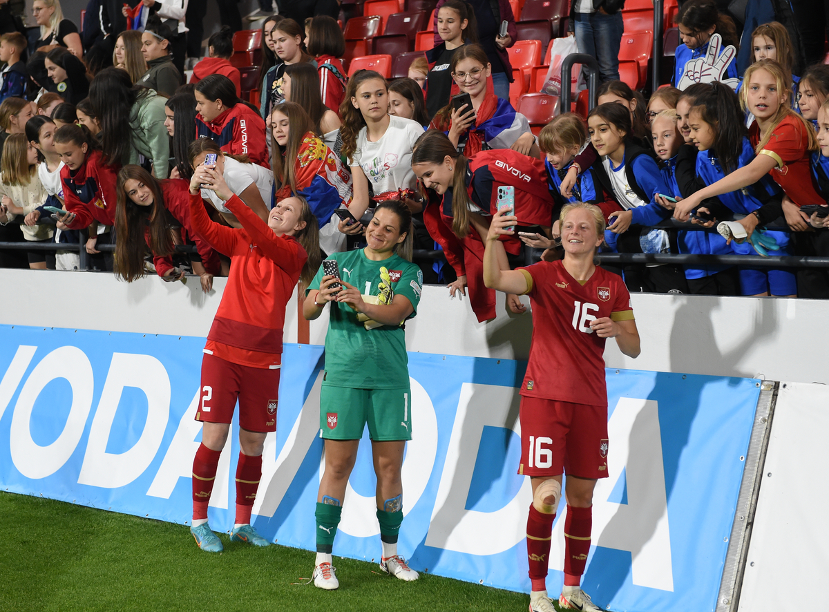 SERBIA vs SCOTLAND. Leskovac, 05.04.2024. foto: Nebojsa Parausic Fudbal, Srbija, Skotska, Zene