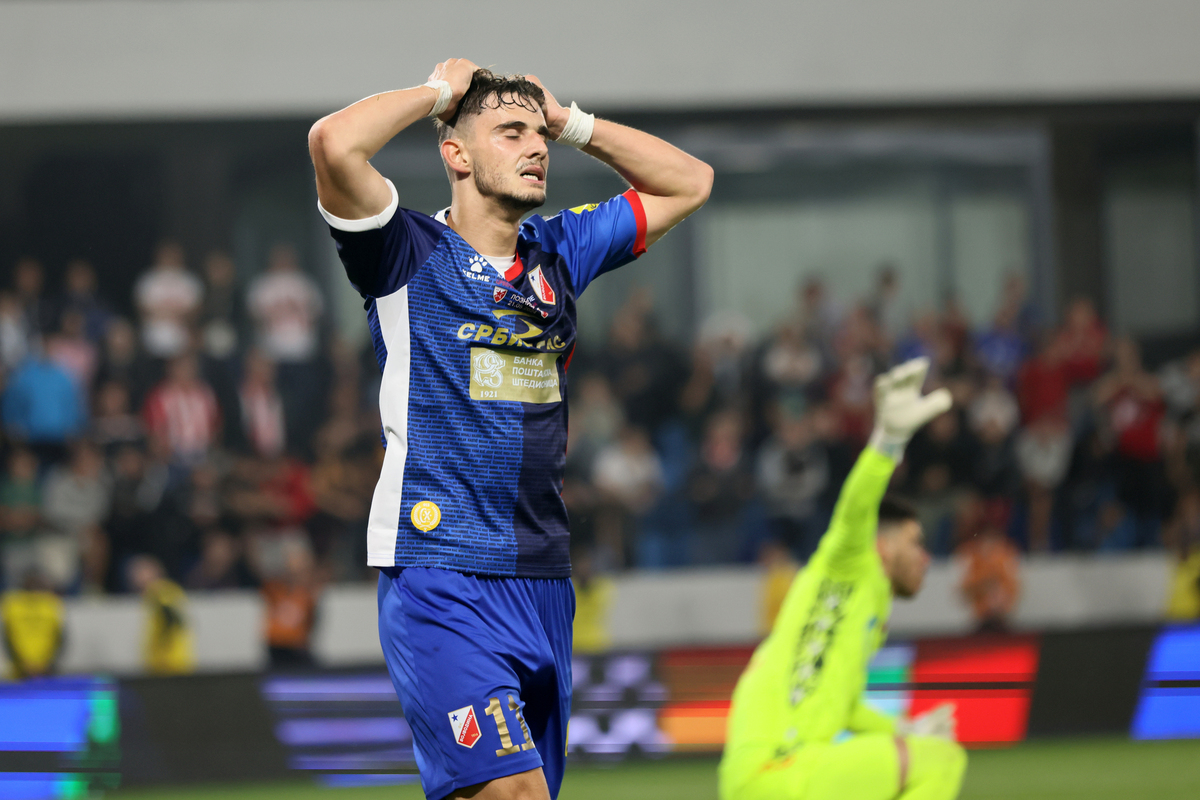 fudbaler Vojvodine na utakmici finala Kupa Srbije protiv Crvene zvezde na stadionu Lagator Loznica 21.05.2024. godine Foto: Marko Metlas Fudbal, Crvena zvezda, Finale Kup Srbije, Vojvodina