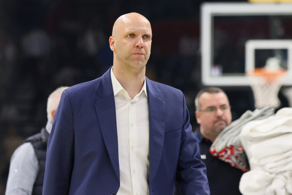 trener Budućnosti na utakmici polufinala plej ofa ABA lige protiv Partizana u hali Beogradska arena, Beograd 10.05.2024. godine Foto: Marko Metlas Kosarka, ABA liga, Partizan, Buducnost, Plej of, Polufinale