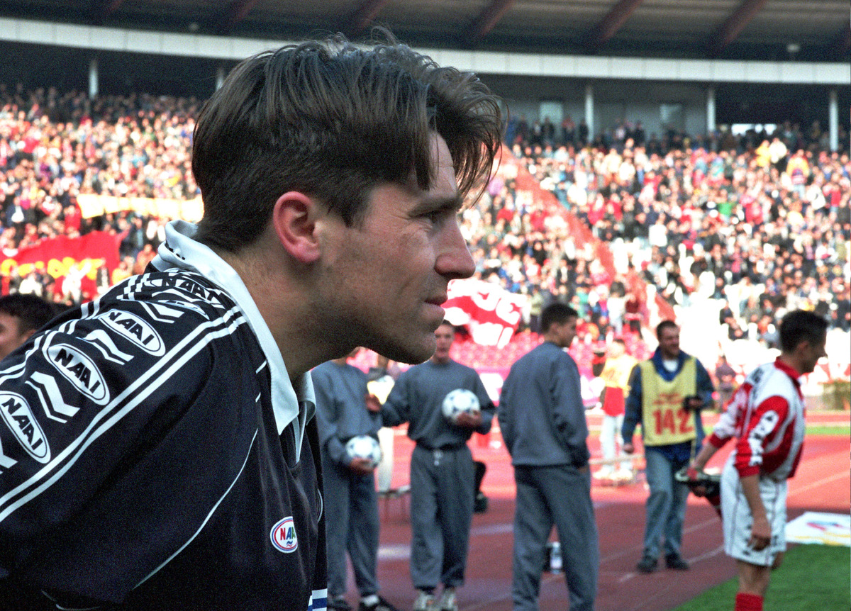 FUDBAL - DJORDJE TOMIC, fudbaler Partizana, pre utakmice protiv Crvene zvezde. Beograd, 02.04.2000. photo:T.Mihajlovic