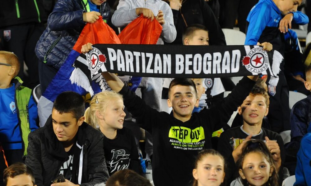 GROBARI, navijaci fudbalera Partizana, na utakmici Lige Evrope protiv AZ Alkmara, na stadionu JNA. Belgrade, 19.09.2019. foto: Nebojsa Parausic Fudbal, Partizan, AZ Alkmar, Deca