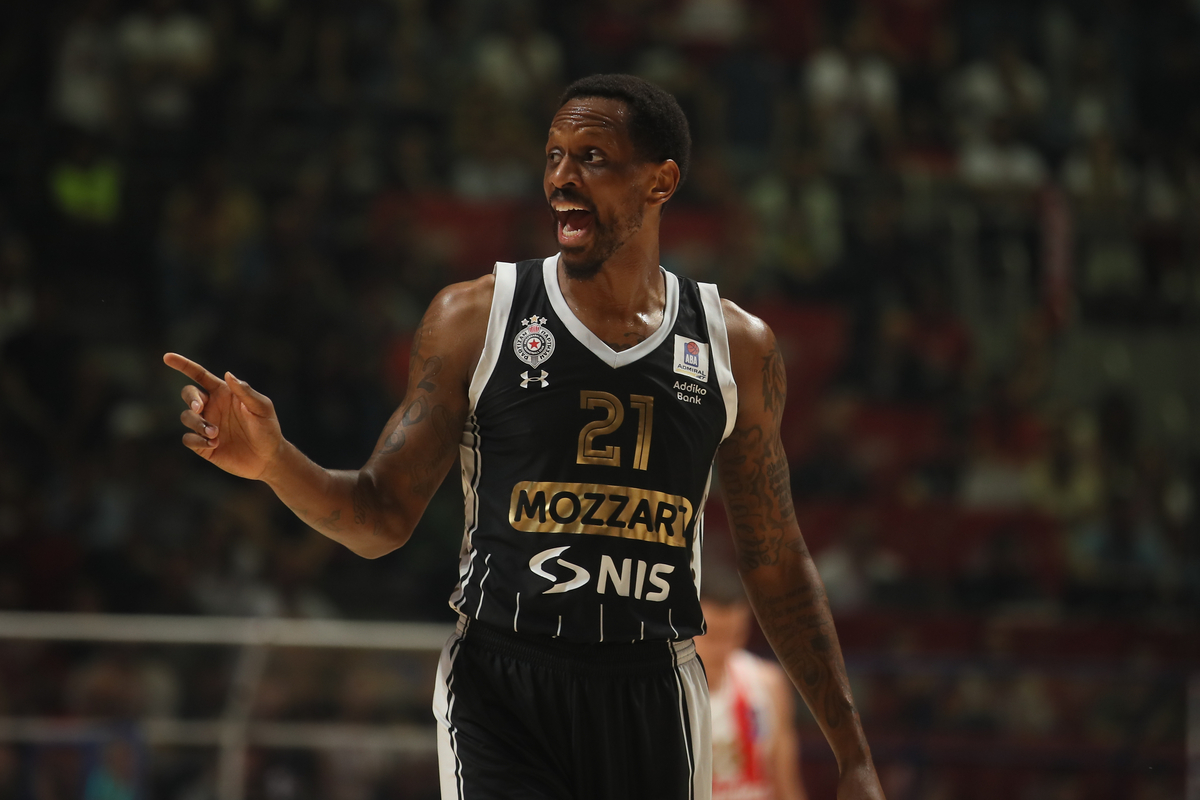 JAMES NUNNALLY Dzejms Naneli kosarkas Partizana na utakmici finala plejofa ABA lige protiv Crvene zvezde u hali Aleksandar Nikolic, Beograd 15.05.2024. godine Foto: Ivica Veselinov / MN PRESS KOSARKA, BASKETBALL, ABA LIGA, ABA LEAGUE, CRVENA ZVEZDA, KK PARTIZAN