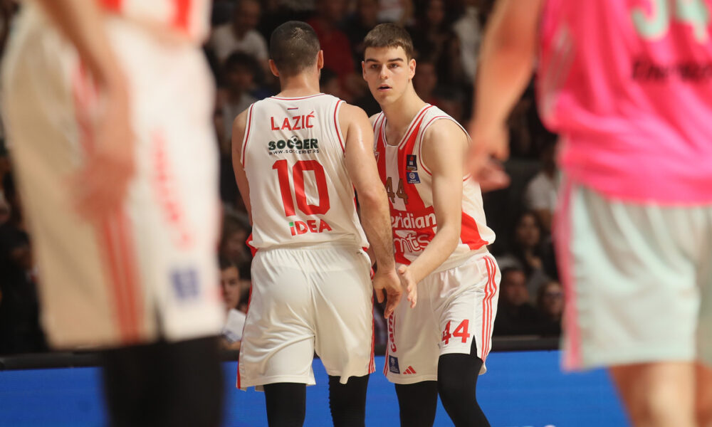 kosarkas Crvene Zvezde na utakmici polufinala plejofa ABA lige protiv Mege hali Aleksandar Nikolic, Beograd 03.05.2024. godine Foto: Ivica Veselinov / MN PRESS KOSARKA, BASKETBALL, ABA LIGA, ABA LEAGUE, CRVENA ZVEZDA, MEGA MIS