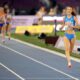 Nadia Battocletti, of Italy, approaches the finish line to win the women'a 10000 meters final at the European Athletics Championships in Rome, Tuesday, June 11, 2024. (AP Photo/Alessandra Tarantino)