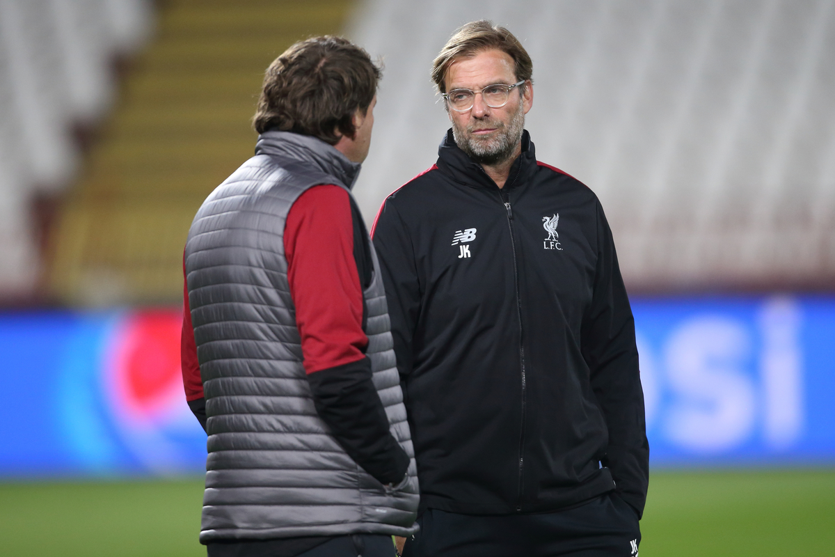 JUERGEN KLOPP Jirgen Klop trener fudbalera Liverpula na treningu pre utakmice UEFA Lige Sampiona protiv Crvene zvezde na stadionu Rajko Mitic, Beograd 05.11.2018. godine Foto: Marko Metlas Fudbal, Crvena zvezda, UEFA Liga Sampiona , Liverpul