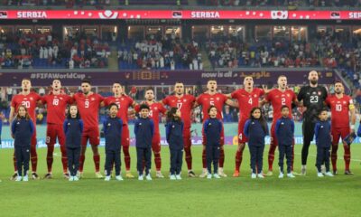 EKIPE fudbalera reprezentacije Srbije na utakmici FIFA Svetskog prvenstva 2022 protiv Svajcarske na stadionu 974, Doha, 02.12.2022. godine Foto: Marko Metlas Fudbal, Srbija, Svajcarska, FIFA Svetsko prvenstvo 2022, Katar