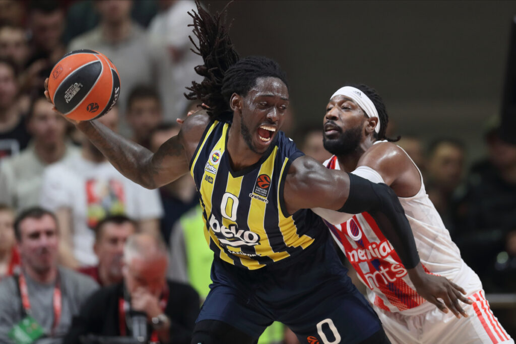 JOHNATHAN MOTLEY Dzonatan Motli kosarkas Fenerbachea Istanbul na utakmici Evrolige protiv Crvene zvezde u hali Aleksandar Nikolic Pionir, Beograd 13.04.2023. godine Foto: Marko Metlas Kosarka, Crvena zvezda, Evroliga, Fenerbahce Istanbul