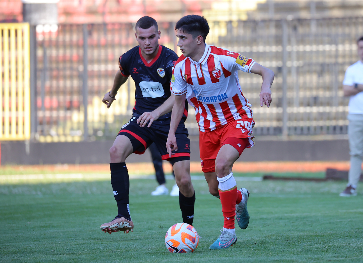 EGOR PRUTSEV Jegor Prucev, fudbaler Crvene zvezde, na prijateljskoj utakmici protiv Borca BL, na stadionu Radomir Antic. Uzice, 29.06.2023. foto: MN Press / dk Fudbal, Crvena zvezda, Borac Banja Luka