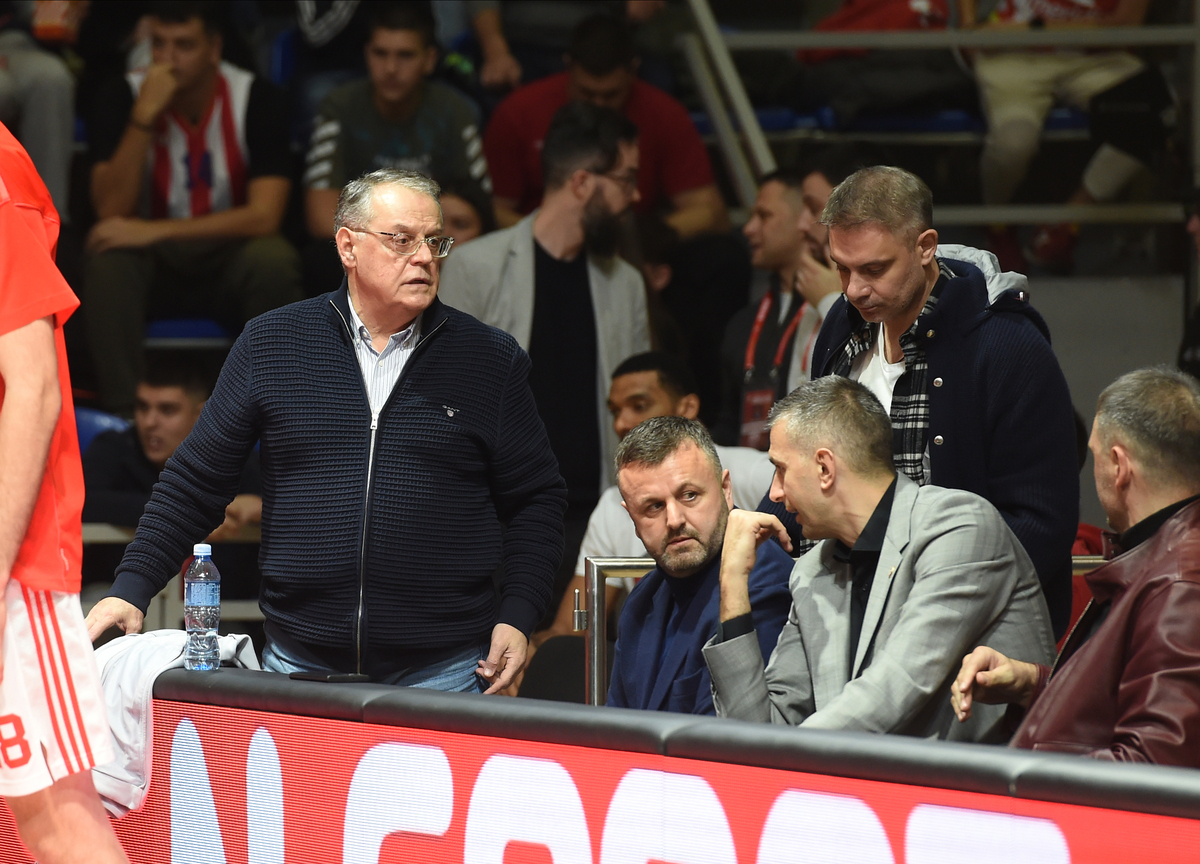 NEBOJSA COVIC, predsednik kosarkasa Crvene zvezde, na utakmici ABA lige protiv Igokee, u hali Aleksandar Nikolic. Beograd, 30.12.2023. foto: Nebojsa Parausic Kosarka, ABA League, Crvena zvezda, Igokea