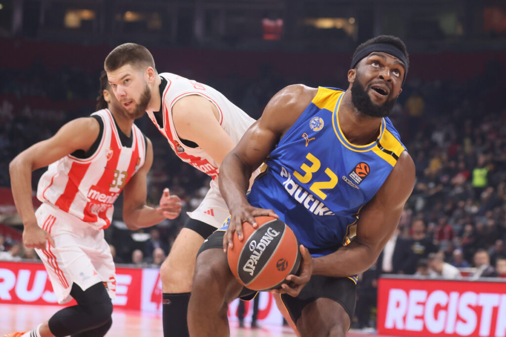 JOSH NEBO Dzos Nebo kosarkas Makabija Tel Aviv na utakmici Evrolige protiv Crvene zvezde u hali Stark Beogradska arena, Beograd 14.03.2024. godine Foto: Marko Metlas Kosarka, Crvena zvezda, Evroliga, Makabi Tel Aviv