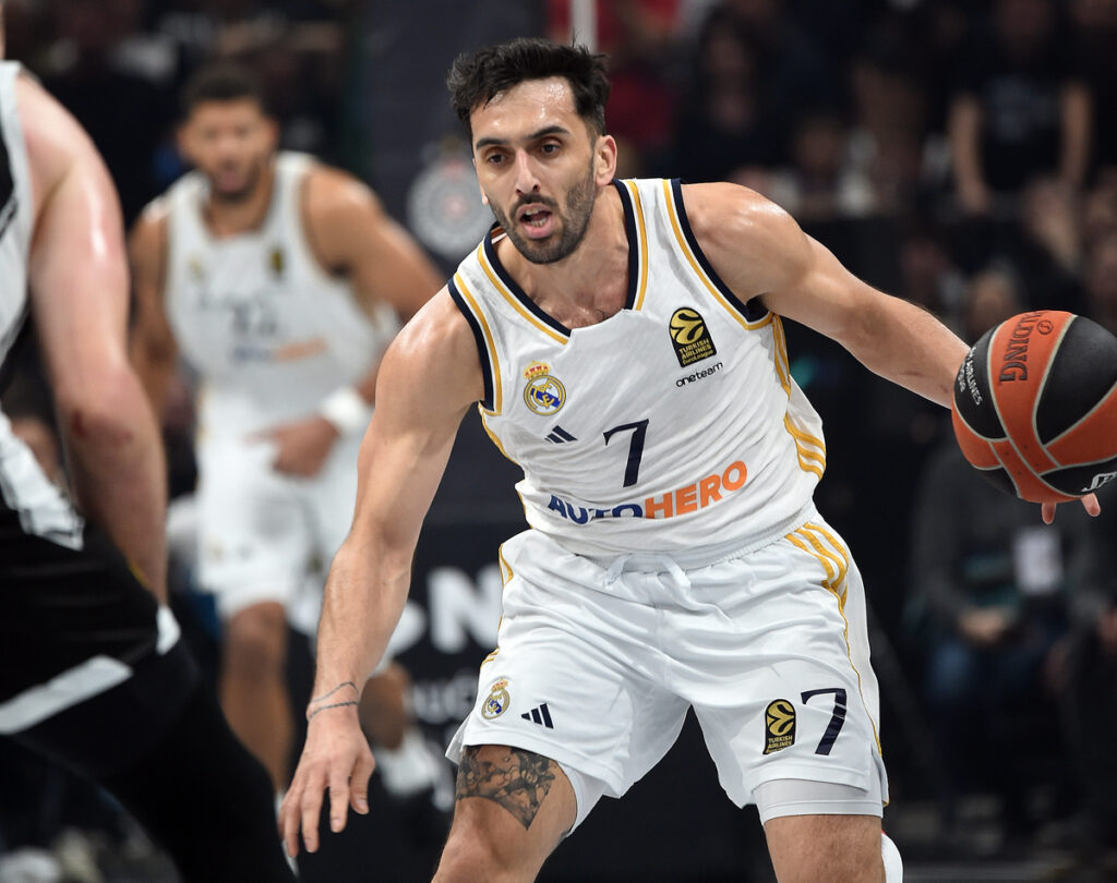 FACUNDO CAMPAZZO Fakundo Kampaco, kosarkasa Reala, na utakmici Evrolige protiv Partizana, u Beogradskoj Stark Areni. Beograd, 21.03.2024. foto: Nebojsa Parausic / MN Press Kosarka, Euroleague, Partizan, Real Madrid