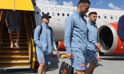 LUKA JOVIC, FILIP KOSTIC, DUSAN TADIC fudbaleri reprezentacije Srbije dolazak na prijateljsku utakmicu protiv Svedske aerodrom Arlanda, Stokholm 07.06.2024. godine Foto: Marko Metlas Fudbal, Srbija, Svedska, Prijateljska utakmica, Dolazak