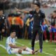 Argentina's coach Lionel Scaloni gestures during a Copa America Group A soccer match agains Chile in East Rutherford, N.J., Tuesday, June 25, 2024. (AP Photo/Julia Nikhinson)