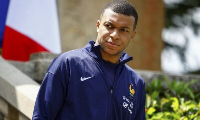 French soccer player Kylian Mbappe is photographed at the national soccer team training center in Clairefontaine, west of Paris, Monday, June 3, 2024 ahead of the UEFA Euro 2024. (Sarah Meyssonnier/Pool Photo via AP)