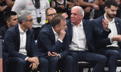 Trener Partizana na utakmici finala plejofa Kosarkaske Superlige Srbije protiv Crvene Zvezde u hali Beogradska Arena, Beograd 05.06.2024. godine Foto: Ivica Veselinov / MN PRESS KOSARKA, BASKETBALL, KLS, SUPERLIGA, PRVENSTVO SRBIJE, NATIONAL CHAMPIONSHIP, PARTIZAN, CRVENA ZVEZDA