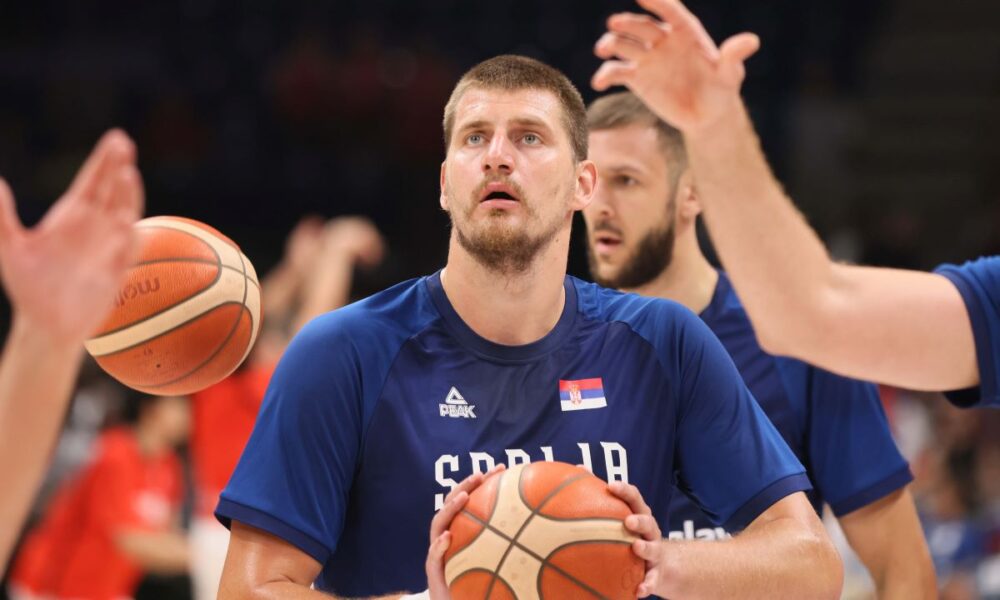 kosarkas reprezentacije Srbije na prijateljskoj utakmici protiv Japana u hali Beogradska arena, Beograd 21.07.2024. godine Foto: Marko Metlas Kosarka, Srbija, Japan, Friendly match