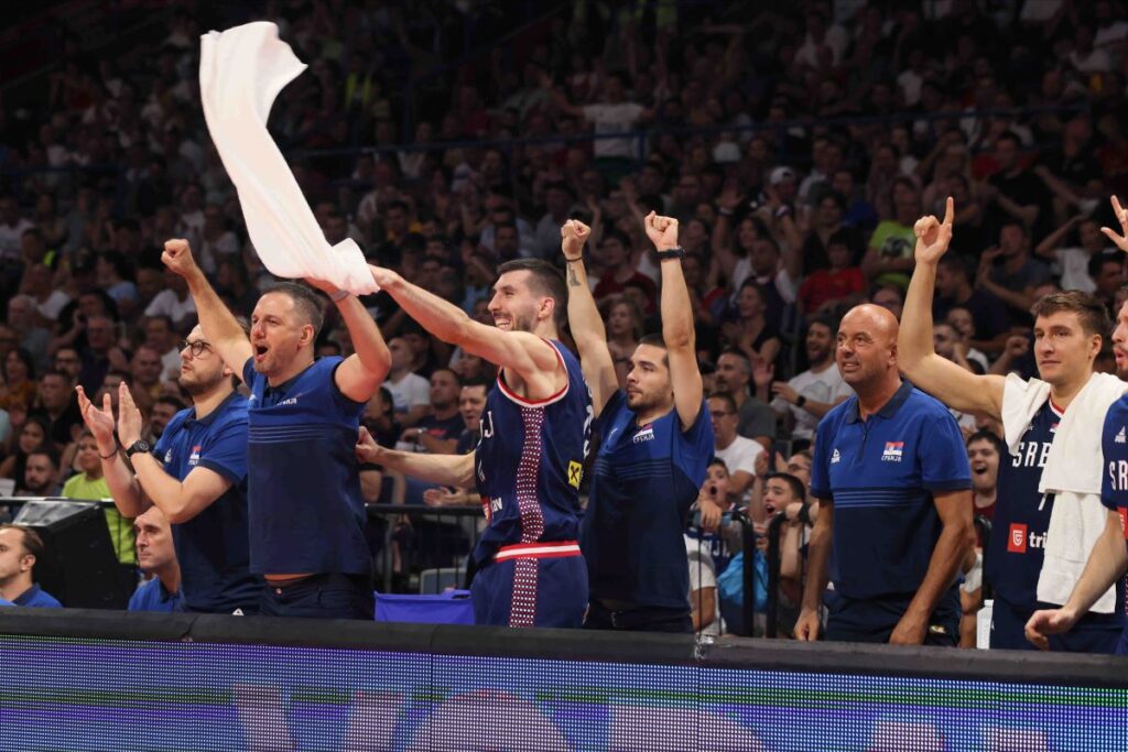 kosarkas reprezentacije Srbije na prijateljskoj utakmici protiv Japana u hali Beogradska arena, Beograd 21.07.2024. godine Foto: Marko Metlas Kosarka, Srbija, Japan, Friendly match