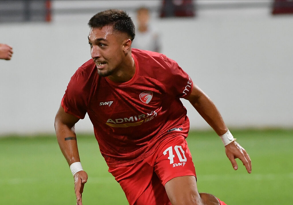 fudbaler Radnickog 1923, na utakmici Lige Konferencija protiv Mornara na stadionu Dubocica, Leskovac 25.07.2024. foto: MN Press / mi Fudbal, Radnicki KG, Mornar, Radnicki 1923