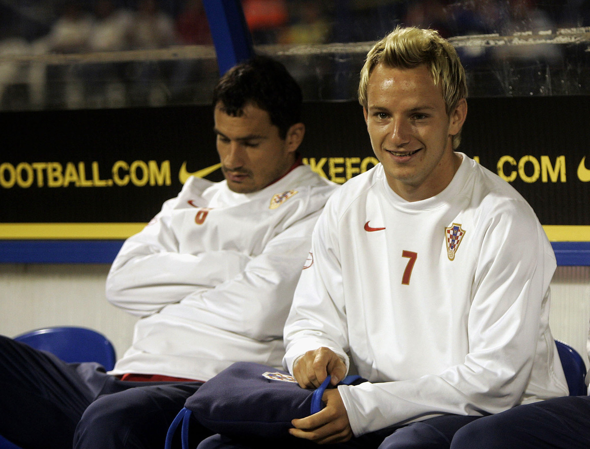 FUDBAL - MARKO BABIC i IVAN RAKITIC, players of CRO Hrvatska, during the match against Estonia. Zagreb, 08.09.2007. photo: MN PRESS / str Denis Ceric