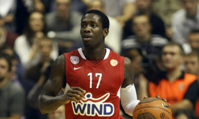 Patrick Beverley Patrik Beverli kosarkas Olimpijakosa Pirej na utakmici Evrolige protiv Partizana u hali Pionir 26.11.2009. godine Foto: Marko Metlas