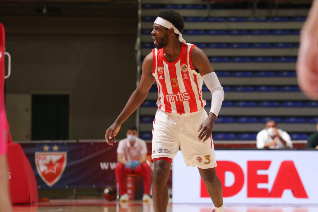 JORDAN LOYD Dzordan Lojd, kosarkas Crvene zvezde, na utakmici finala Kosarkaske lige Srbije protiv Mega Sokerbeta, u hali Aleksandar Nikolic. Beograd, 09.06.2021. foto: MN Press / djk Kosarka, KLS, Crvena zvezda, Mega Soccerbet