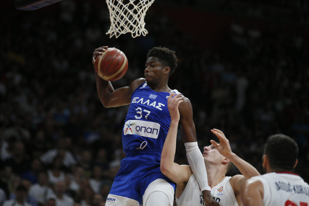 KOSTAS ANTETOKOUNMPO Kostas Adetokunbo kosarkas Grcke na utakmici kvalifikacija za FIBA svetsko prventsvo protiv Srbije u Beogradskoj Areni, Beograd 25.08.2022. godine Foto: Ivica Veselinov / MN PRESS KOSARKA, BASKETBALL, SRBIJA, GRCKA, SERBIA, GREECE, FIBA, WORLD CUP, QUALIFICATIONS, KVALIFIKACIJE