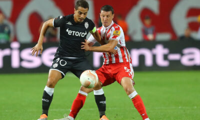 WISSAM BEN YEDER Visam Ben Jeder fudbaler Monaka na utakmici UEFA Lige Evropa protiv SLAVOLJUB SRNIC iz Crvene zvezde na stadionu Rajko Mitic, Beograd 08.09.2022. godine Foto: MN PRESS Fudbal, Crvena zvezda, UEFA Liga Evropa,Monako