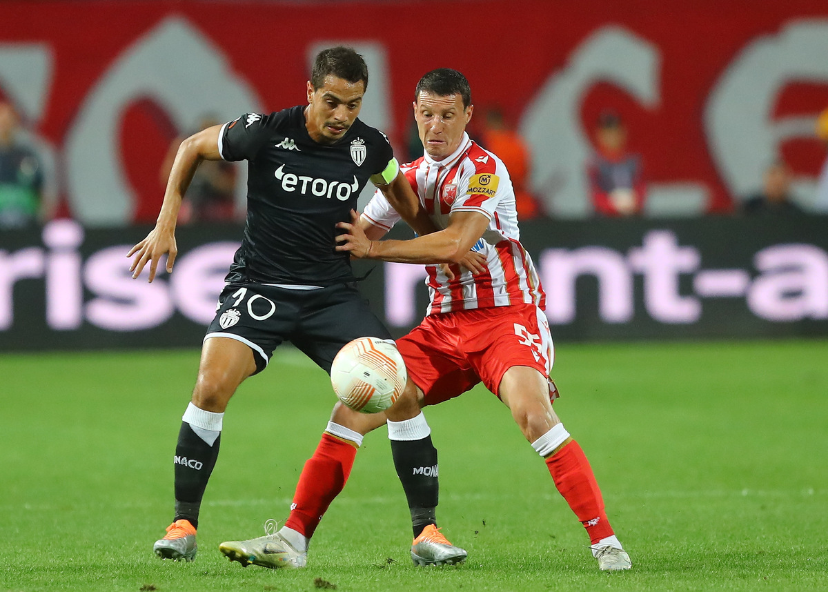 WISSAM BEN YEDER Visam Ben Jeder fudbaler Monaka na utakmici UEFA Lige Evropa protiv SLAVOLJUB SRNIC iz Crvene zvezde na stadionu Rajko Mitic, Beograd 08.09.2022. godine Foto: MN PRESS Fudbal, Crvena zvezda, UEFA Liga Evropa,Monako