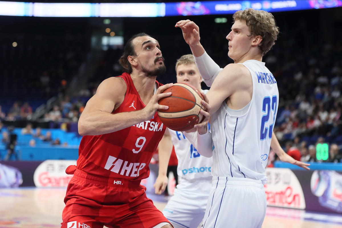 DARIO SARIC kosarkas reprezentacije Hrvatske na utakmici FIBA Evropskog prvenstva protiv Finske u Mercedes Benc areni, Berlin 11.09.2022. godine Foto: Marko Metlas Kosarka, Hrvatska, FIBA Evropsko prvenstvo, Finska