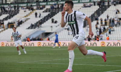 SAMED BAZDAR fudbaler Partizana na utakmici Superlige Prvenstva Srbije protiv Mladosti Lucani na stadionu Partizana, Beograd 12.05.2024. godine Foto: Marko Metlas Fudbal, Partizan, Superliga Prvenstvo Srbije, Mladost Lucani