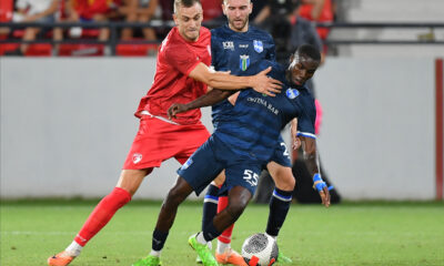 CHRIS ONDONG MBA Kris Ondong Mba fudbaler Mornara, na utakmici Lige Konferencija protiv Radnickog 1923 na stadionu Dubocica, Leskovac 25.07.2024. foto: MN Press / mi Fudbal, Radnicki KG, Mornar, Radnicki 1923