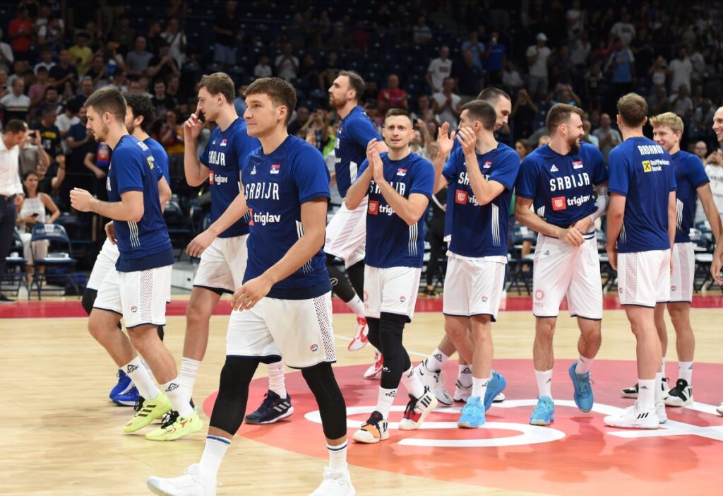 SERBIA vs GREECE, u Beogradskoj areni. Beograd, 22.07.2024. foto: Nebojsa Parausic Kosarka, Srbija, Grcka