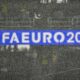 A pigeon flies through heavy rainfall before a semifinal match between the Netherlands and England at the Euro 2024 soccer tournament in Dortmund, Germany, Wednesday, July 10, 2024. (AP Photo/Andreea Alexandru)