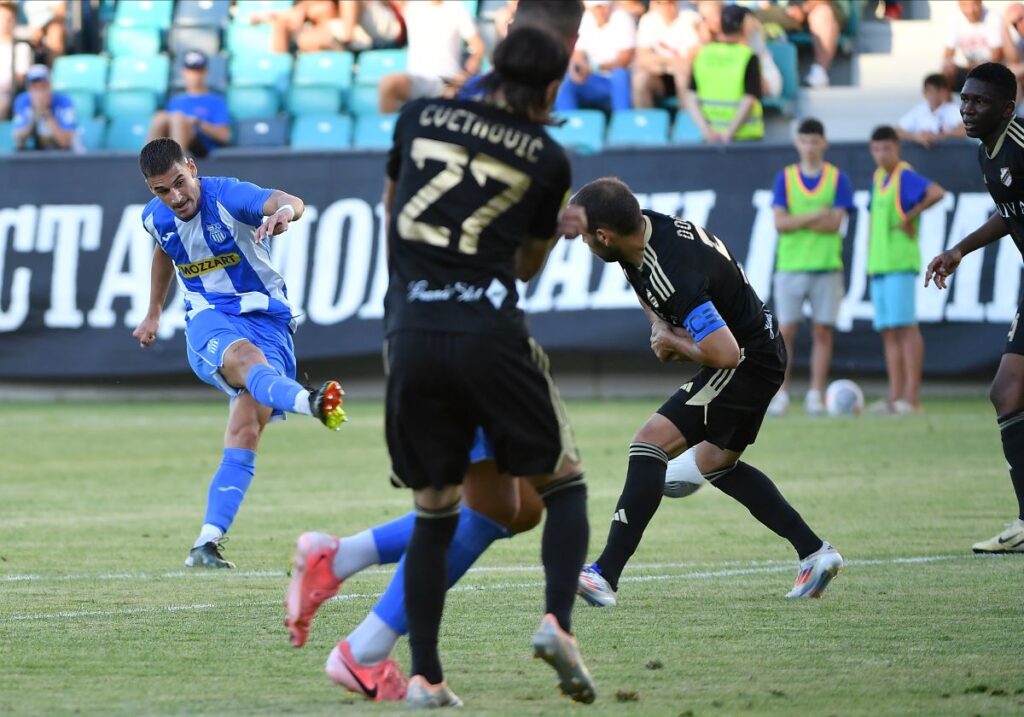 fudbaler OFK Beograda na utakmici Superlige Prvenstva Srbije protiv Cukarickog na stadionu Kraljevica, Zajecar, 09.08.2024. godine Foto: Mladjan Ivanovic/ MN PRESS Fudbal, OFK Beograd, Superliga Prvenstvo Srbije, Cukaricki