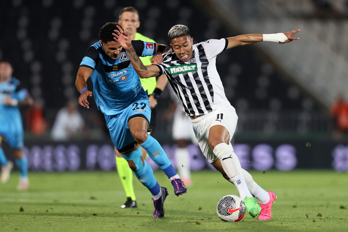 fudbaler Partizana na utakmici kvalifikacija za UEFA Ligu Evropa protiv Lugana na stadionu Partizana, Beograd 08.08.2024. godine Foto: Marko Metlas Fudbal, Partizan, Kvalifikacije UEFA Liga Evropa, Lugano