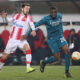 MIRKO IVANIC fudbaler Crvene zvezde na utakmici UEFA Ligu Evropa protiv PIERRE KALULU Pjer Kalulu iz Milana na stadionu Rajko Mitic, Beograd 18.02.2021. godine Foto: Marko Metlas Fudbal, Crvena zvezda, UEFA Liga Evropa, Milano