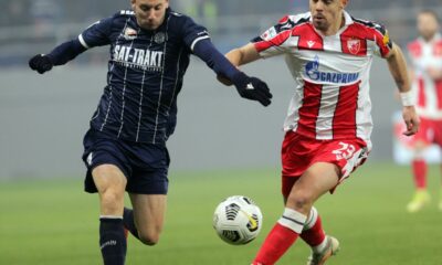 JUG STANOJEV, fudbaler TSC, na prvenstvenoj utakmici protiv Crvene zvezde, i MILAN RODIC, na stadionu TSC arena. Backa Topola, 16.12.2021. foto: MN press / mr Fudbal, TSC, Crvena zvezda