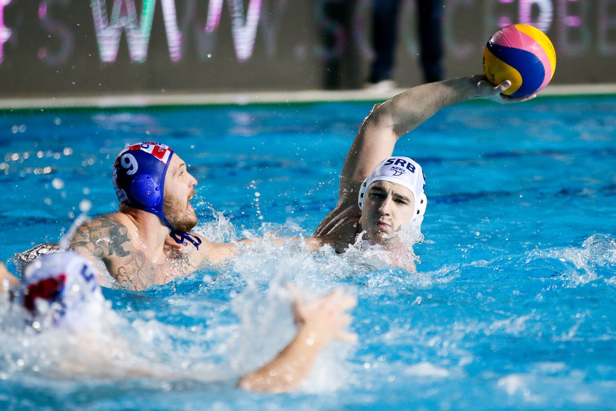 NIKOLA JAKSIC vaterpolista Srbije na prijateljskoj utakmici protiv JERKO MARINIC KRAGIC iz Hrvatske na bazenu 25. Maj, Beograd 04.01.2022. godine Foto: MN PRESS / Ivica Veselinov VATERPOLO, WATERPOLO, SRBIJA, SERBIA, HRVATSKA, CROATIA