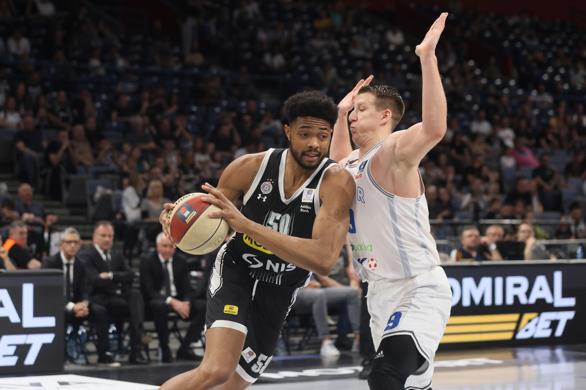 BRUNO CABOCLO Bruno Kaboklo kosarkas Partizana na utakmici Jadranske ABA lige protiv Zadra u hali Stark Beogradska arena, Beograd 08.04.2024. godine Foto: Marko Metlas Kosarka, Partizan, Jadranska ABA liga, Zadar