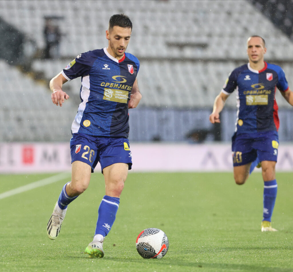 VUKAN SAVICEVIC fudbaler Vojvodine na utakmici Superlige Prvenstva Srbije protiv Partizana na stadionu Partizana, Beograd 02.05.2024. godine Foto: MN Press Fudbal, Partizan, Superliga Prvenstvo Srbije, Vojvodina