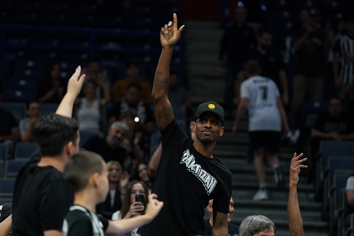 JAMES NUNNALLY Dzejms Naneli kosarkas Partizana na utakmici polufinala plejofa Kosarkaske Superlige Srbije protiv Mega MIS u hali Beogradska Arena, Beograd 24.05.2024. godine Foto: DS / MN PRESS KOSARKA, BASKETBALL, KLS, SUPERLIGA, PRVENSTVO SRBIJE, NATIONAL CHAMPIONSHIP, PARTIZAN, MEGA MIS