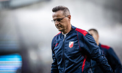 BOZIDAR BANDOVIC trener fudbalera Vojvodine, na utakmici Lige Konferencije protiv Maribora, na stadionu Ljudski vrt. Maribor, 08.08.2024. foto: MN Press / bw Fudbal, UEFA Conference League, Maribor, Vojvodina