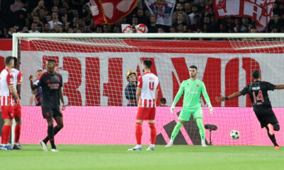 fudbaler Crvene zvezde na utakmici UEFA Lige sampiona protiv Benfike na stadionu Rajko Mitic, Beograd 19.09.2024. godine Foto: MN Press/mr Fudbal, Crvena zvezda, UEFA Liga sampiona, Benfika